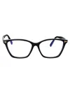 Tom Ford Nero Lucido Acetate Optical Glasses In 001 Nero Lucido