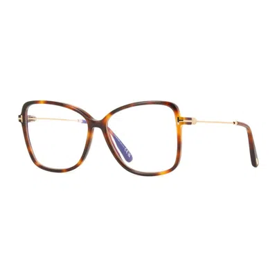 Tom Ford Tortoiseshell Butterfly-frame Glasses In Brown