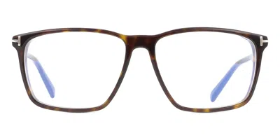 Tom Ford Ft5959-b 052 Blue-light Block Men's Glasses Tortoiseshell Size 56 - Free Lenses - Blue Light Block A In Brown