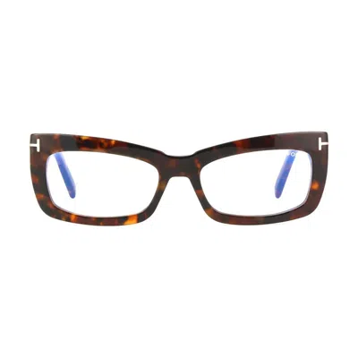 Tom Ford Ft5966-b052 Tortoiseshell Acetate Eyeglasses In Brown
