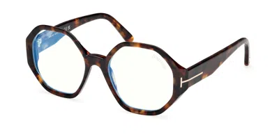 Tom Ford Ft5967-b Women's Glasses, Tortoiseshell, Size 53 In Brown