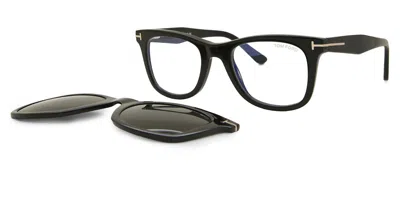 Tom Ford Ft5970-b With Clip-on Men's Glasses, Black, Size 50
