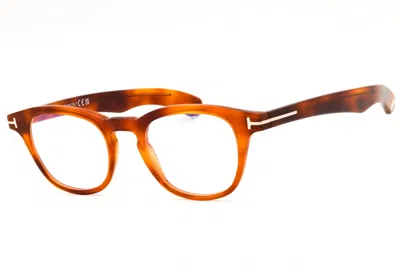 Tom Ford Ft5976b Round Tortoiseshell Acetate Eyeglasses In Brown