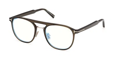 Tom Ford Ft5982-b 098 Blue-light Block Men's Glasses Green Size 52 - Free Lenses - Blue Light Block Available