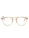 Tom Ford Ft5982b Round-frame Glasses In Champagne/t Logo