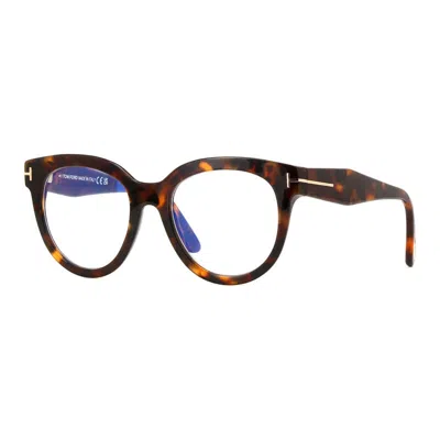 Tom Ford Ft5987-b052 Tortoiseshell Acetate Eyeglasses In Brown