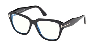 Tom Ford Ft5988-b 001 Blue-light Block Women's Glasses  Size 52 - Free Lenses - Blue Light Block Available In Black