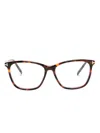 Tom Ford Ft5989b Rectangle-frame Glasses In Braun