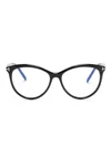 Tom Ford Ft5990b Brille Mit Rundem Gestell In Schwarz