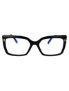 Tom Ford Black Acetate Optical Glasses In Black