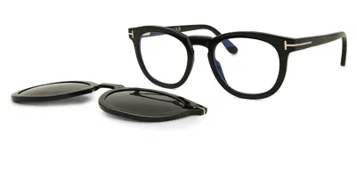 Tom Ford Ft5993-b With Clip-on Men's Glasses, Black, Size 50