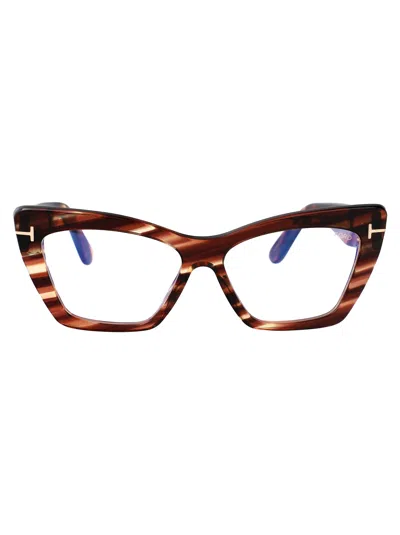 Tom Ford Ft6026-b Glasses In Stripe Havana