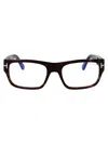 Tom Ford Womens Black Tr001853 Round-frame Acetate Optical Glasses In Avana Scura