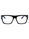 Tom Ford Ft5903b Logo-engraved Square-frame Glasses In Nero Lucido
