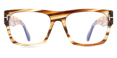 Tom Ford Ft6035-b Men's Glasses, Tortoiseshell, Size 55 In Brown