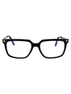 Tom Ford Womens Black Tr001853 Round-frame Acetate Optical Glasses In Nero Lucido