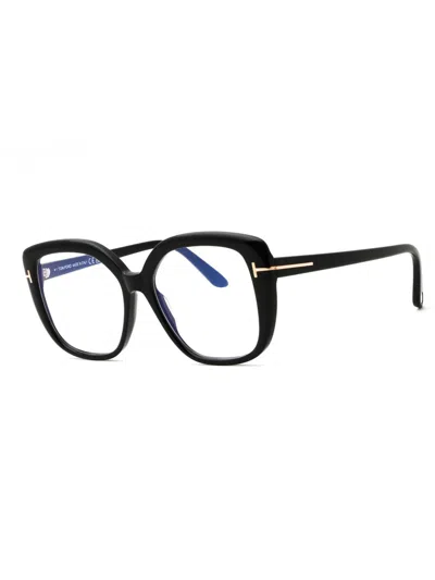 Tom Ford Ft6043-b Oversized Eyeglasses In Blue