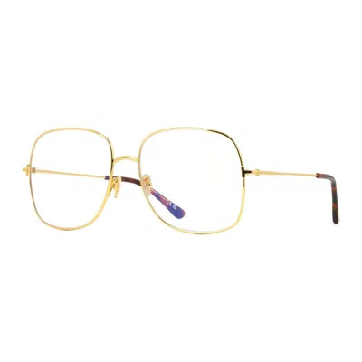 Tom Ford Ft6048-b 030 Shiny Deep Gold/clear Blue Light Block 59mm