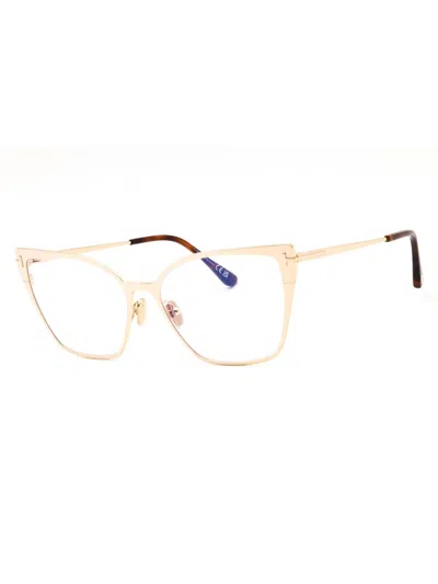 Tom Ford Ft6051-b Eyeglasses In 028 - Shiny Rose Gold/clear/blue-light Block Lens