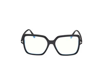 Tom Ford Ft6063-b Oversized Square Eyeglasses In Black