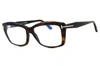 Tom Ford Ft6065b Rectangular Acetate Eyeglasses In Brown