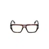Tom Ford Ft6077-b Bold Rectangular Tortoiseshell Sunglasses In White