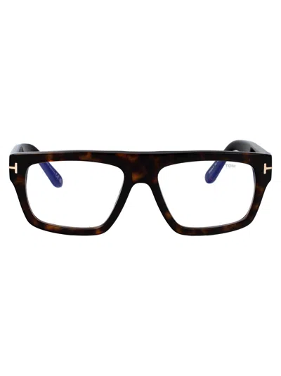 Tom Ford Ft6084-b Tortoiseshell Acetate Eyeglasses In Havana