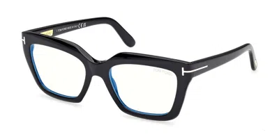TOM FORD FT6093-B 001 BLU-LIGHT BLOCK OCCHIALI DA VISTA NERI PER DONNA (SOLO MONTATURA)