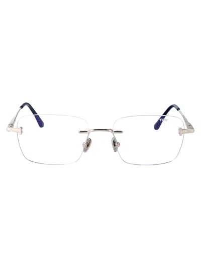 Tom Ford Ft6117-b Eyeglasses In Silver
