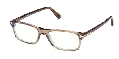 Tom Ford Ft6119-b 048 Blue-light Block Men's Glasses Brown Size 53 - Free Lenses - Blue Light Block Available