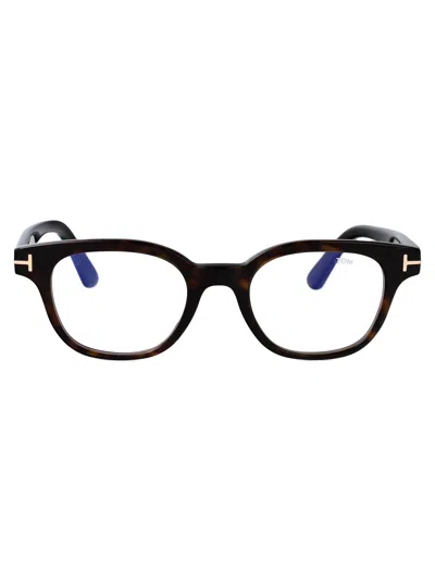 Tom Ford Ft6130-b Eyeglasses In Havana