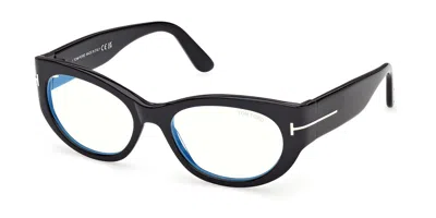 Tom Ford Ft6133-b 001 Blue-light Block Women's Glasses Black Size 54 - Free Lenses - Blue Light Block Availab