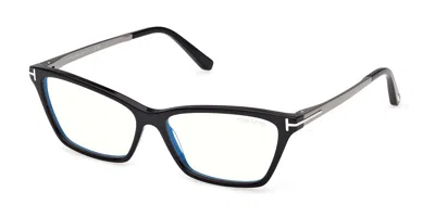 Tom Ford Ft6135-b 005 Blue-light Block Women's Glasses Black Size 56 - Free Lenses - Blue Light Block Availab