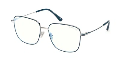 Tom Ford Ft6136-b 087 Blue-light Block Women's Glasses Blue Size 56 - Free Lenses - Blue Light Block Availabl