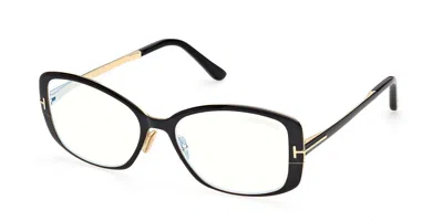 Tom Ford Ft6138-b 001 Blue-light Block Women's Glasses Black Size 54 - Free Lenses - Blue Light Block Availab