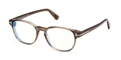 Tom Ford Ft6169-b 045 Blue-light Block Men's Glasses Brown Size 51 - Free Lenses - Blue Light Block Available In Neutral