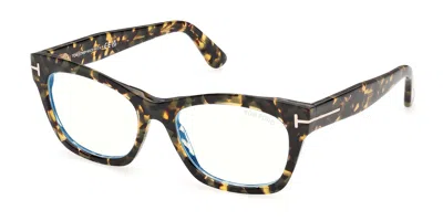 Tom Ford Ft6173-b 055 Blue-light Block Women's Glasses Tortoiseshell Size 53 - Free Lenses - Blue Light Block In Brown