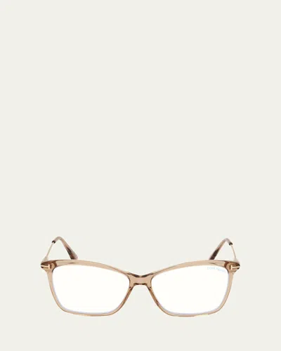 Tom Ford Ft687-bw Square Blue Block Frames In Multi