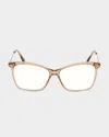 Tom Ford Ft687-bw Square Blue Block Frames In Multi