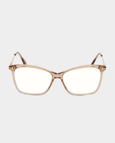 Tom Ford Ft687-bw Square Blue Block Frames In Multi
