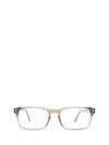Tom Ford 54mm Rectangular Blue Light Blocking Glasses In Neutral