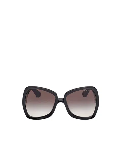 TOM FORD TOM FORD EYEWEAR JERRY BUTTERFLY FRAME SUNGLASSES