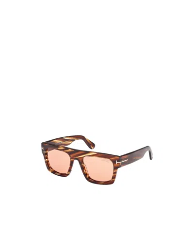 Tom Ford Full Frame Sunglasses In Brown