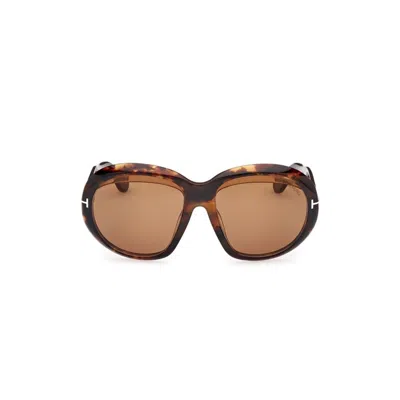 Tom Ford Full Frame Sunglasses In Brown