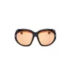 Tom Ford Shiny Black Frame Sunglasses In Multi