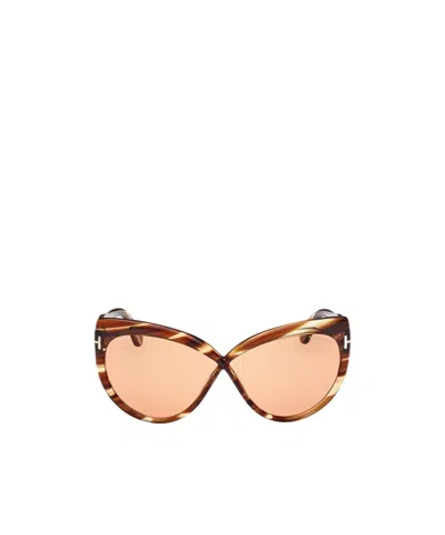 Tom Ford Full Frame Sunglasses In Metallic