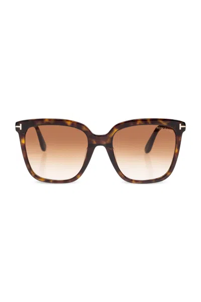 Tom Ford Full Frame Sunglasses In Brown
