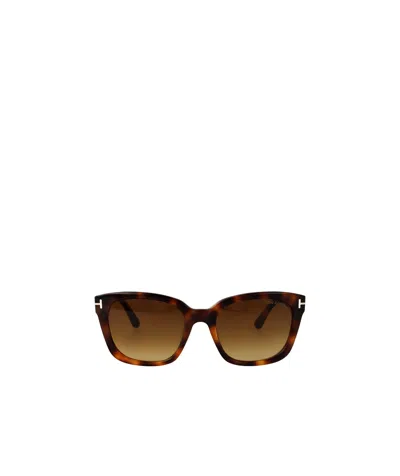 Tom Ford Full Frame Sunglasses In Blonde Havana