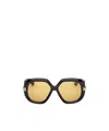 Tom Ford Icon Acetate Geometric Sunglasses In Black