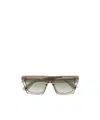 Tom Ford Transparent Square-frame Sunglasses In Brown